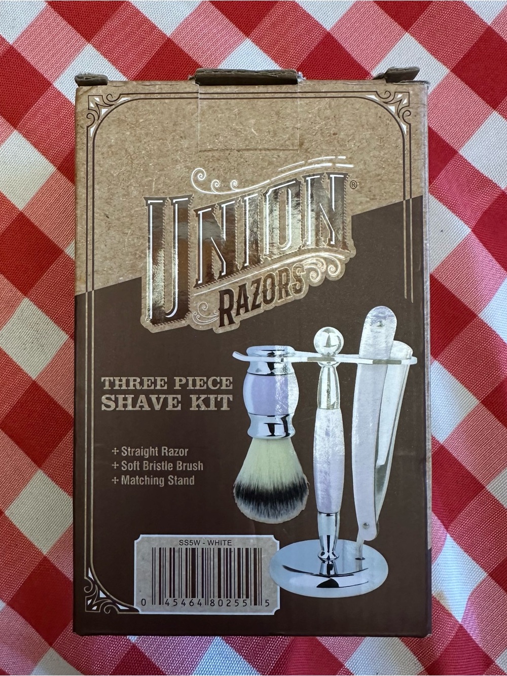 Union Razors Three Piece Straight Razor Shave Kit White - Picture 2 of 3